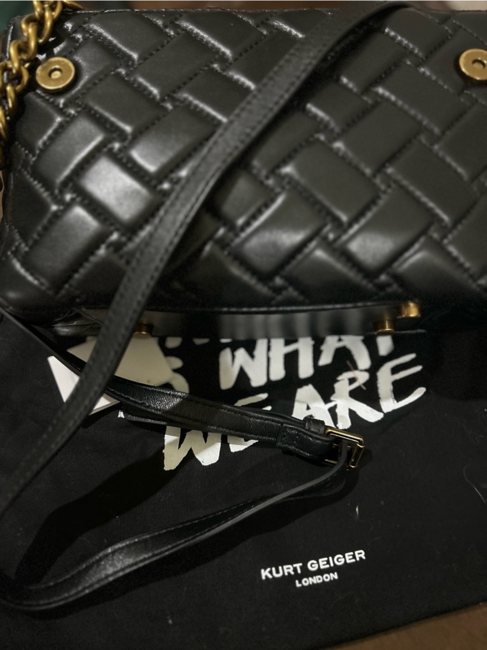 Kurt Geiger London Black Leather Kensington Top Handle Crossbody Handbag - Picture 6 of 14